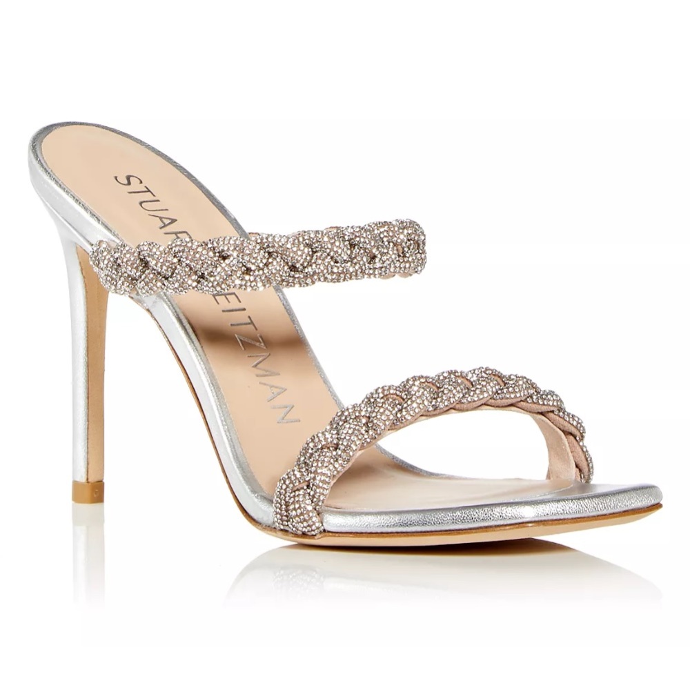 Stuart Weitzman Addison Crystal Embellished Sandals